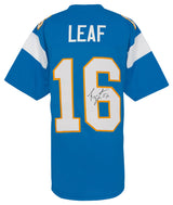 Ryan Leaf Signed Powder Blue Custom Football Jersey