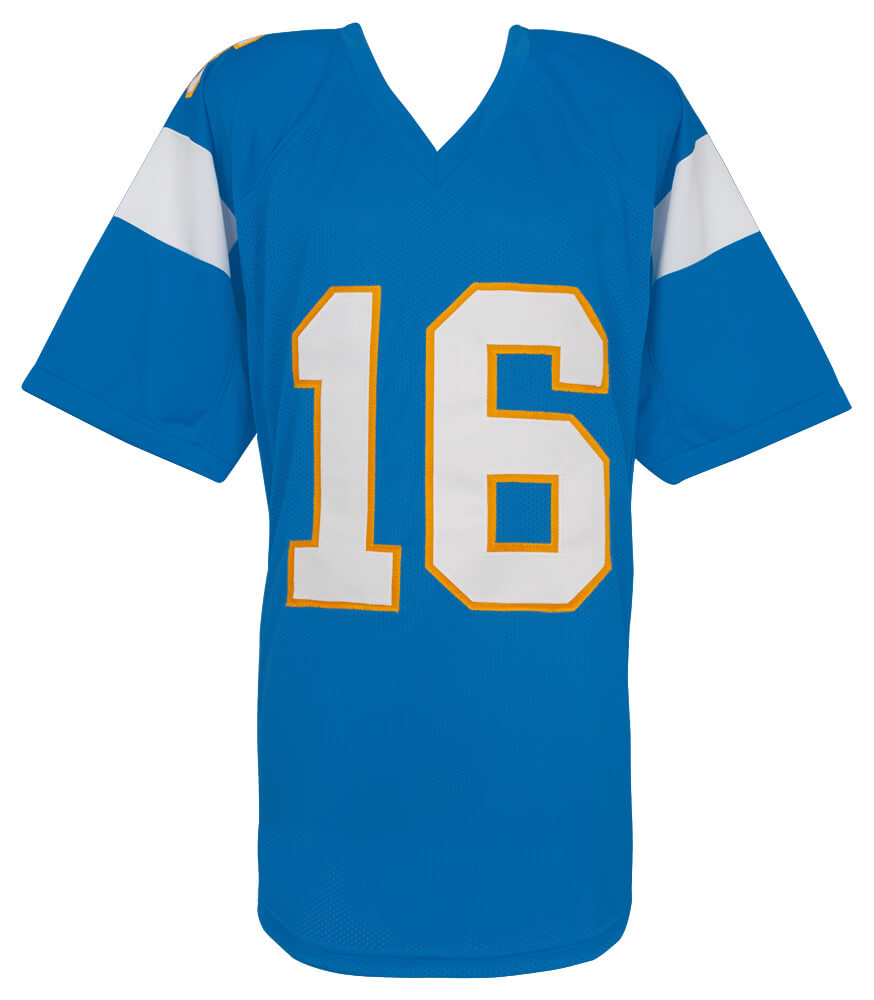 Ryan Leaf Signed Powder Blue Custom Football Jersey w/#2 Draft Pick 1998