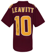 Sam Leavitt Signed Red Custom College Football Jersey - (Beckett)