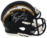 Ryan Leaf Signed Chargers Throwback Navy Riddell Speed Mini Helmet