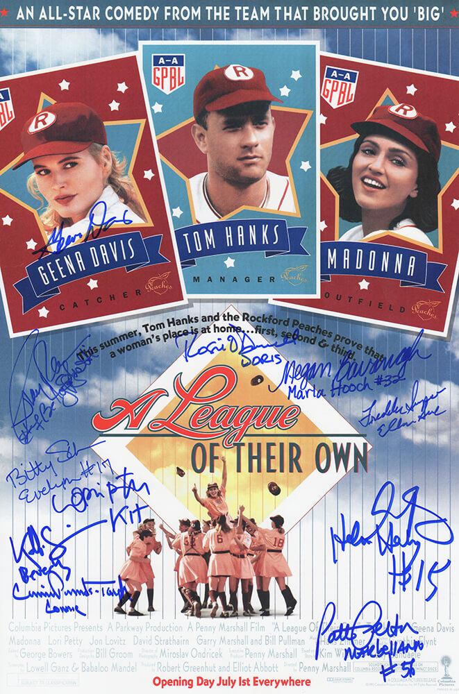 A League Of Their Own (Rockford Peaches) Cast Signed 11x17 Movie Poster (11 Signatures)