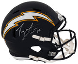 Ryan Leaf Signed Chargers Throwback Navy Riddell Full Size Speed Replica Helmet