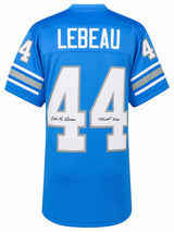Dick LeBeau Signed Blue Throwback Custom Football Jersey w/HOF 2010