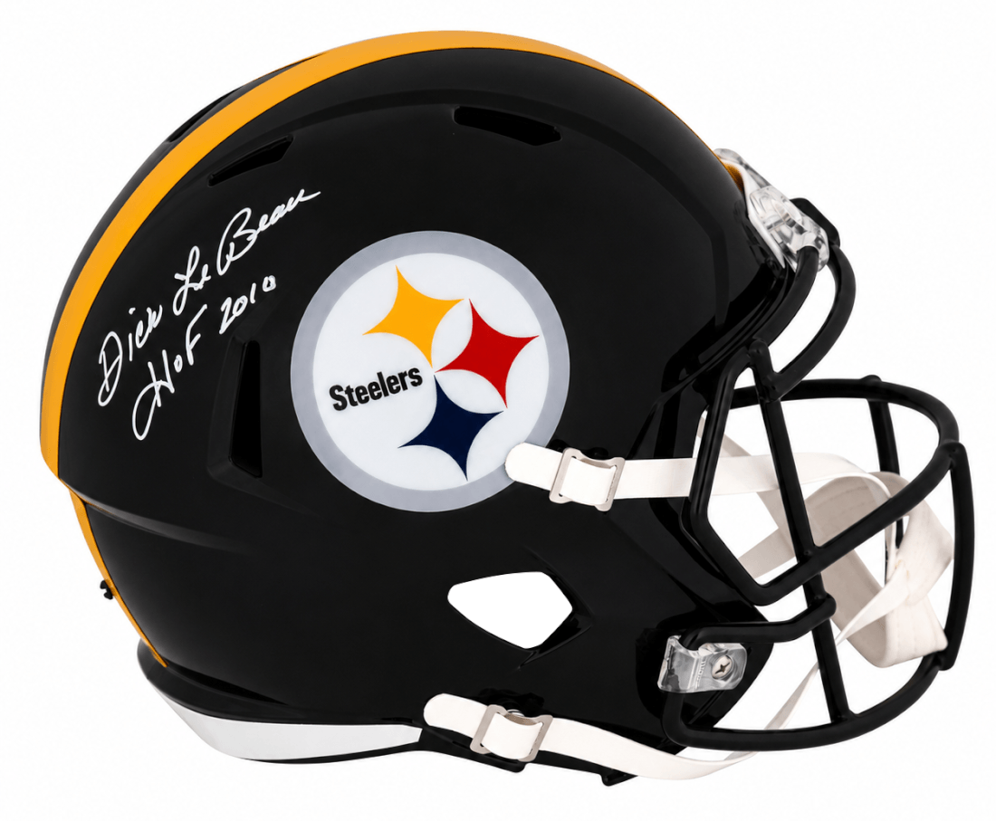 Dick LeBeau Signed Pittsburgh Steelers Riddell Full Size Speed Replica Helmet w/HOF 2010