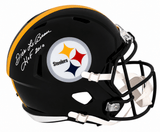 Dick LeBeau Signed Pittsburgh Steelers Riddell Full Size Speed Replica Helmet w/HOF 2010