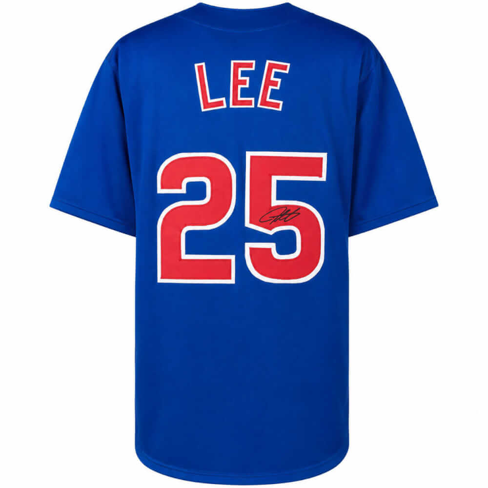 Derrek Lee Signed Blue Custom Baseball Jersey