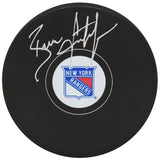 Brian Leetch Signed New York Rangers Logo Hockey Puck (Fanatics)