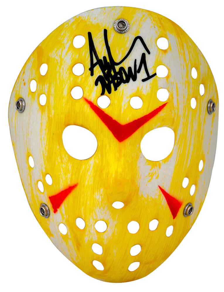 Ari Lehman Signed Friday The 13th Yellow & Red Mask w/Jason 1