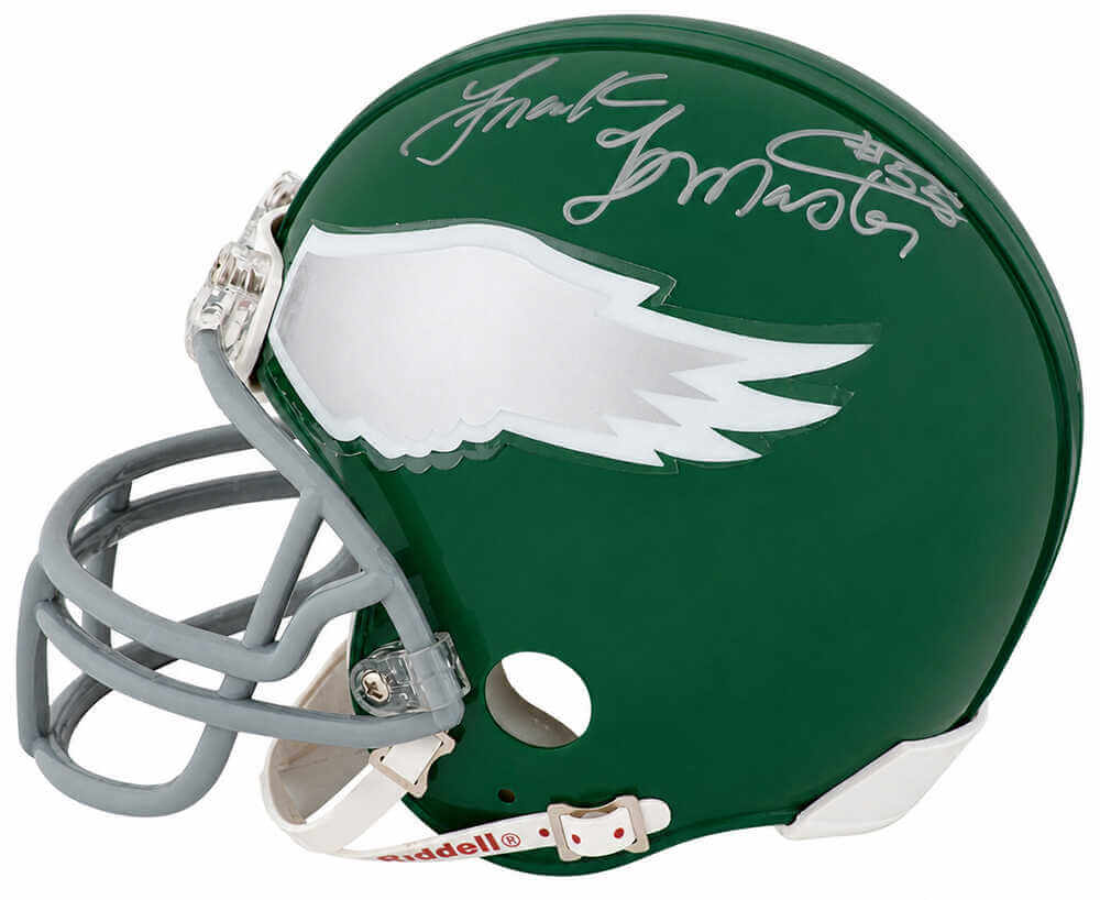 Frank Lemaster Signed Philadelphia Eagles Throwback Riddell (VSR4) Mini Helmet