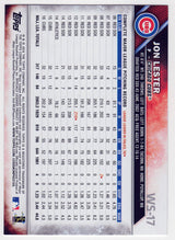 Jon Lester Signed Chicago Cubs 2016 Topps World Series Champions Baseball Card #WS17