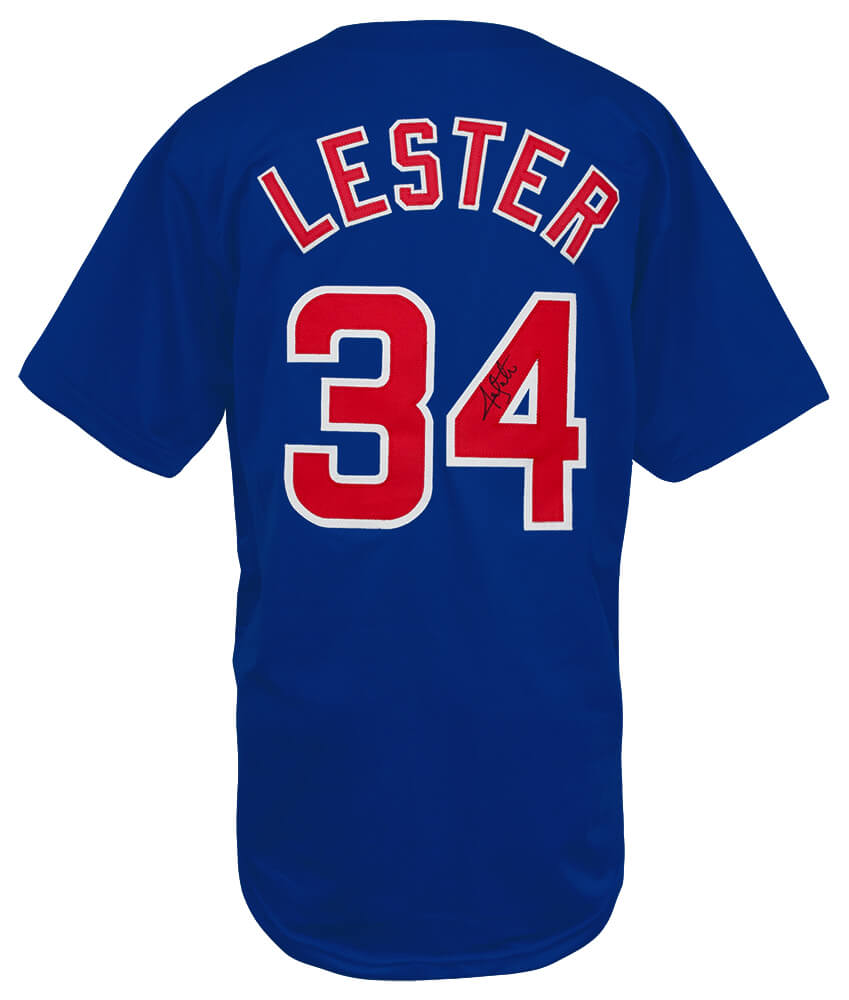 Jon Lester Signed Blue Custom Baseball Jersey