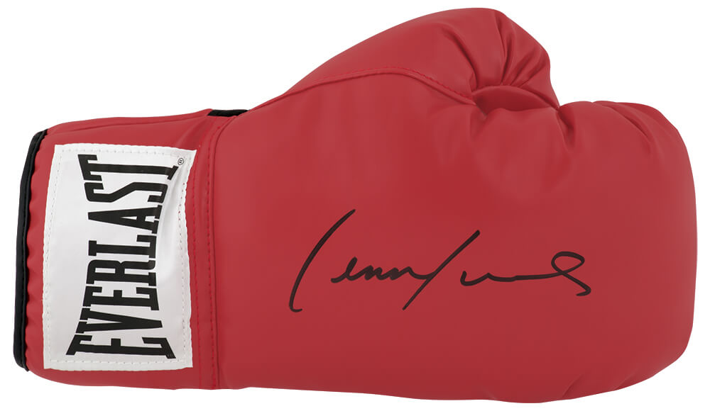 Lennox Lewis Signed Everlast Red Full Size Boxing Glove