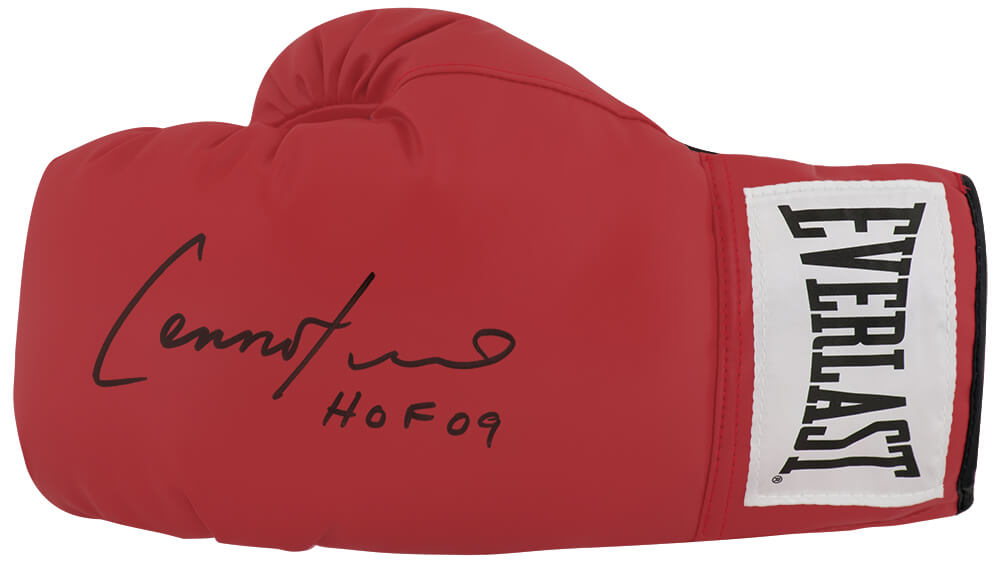 Lennox Lewis Signed Everlast Red Full Size Boxing Glove w/HOF 2009