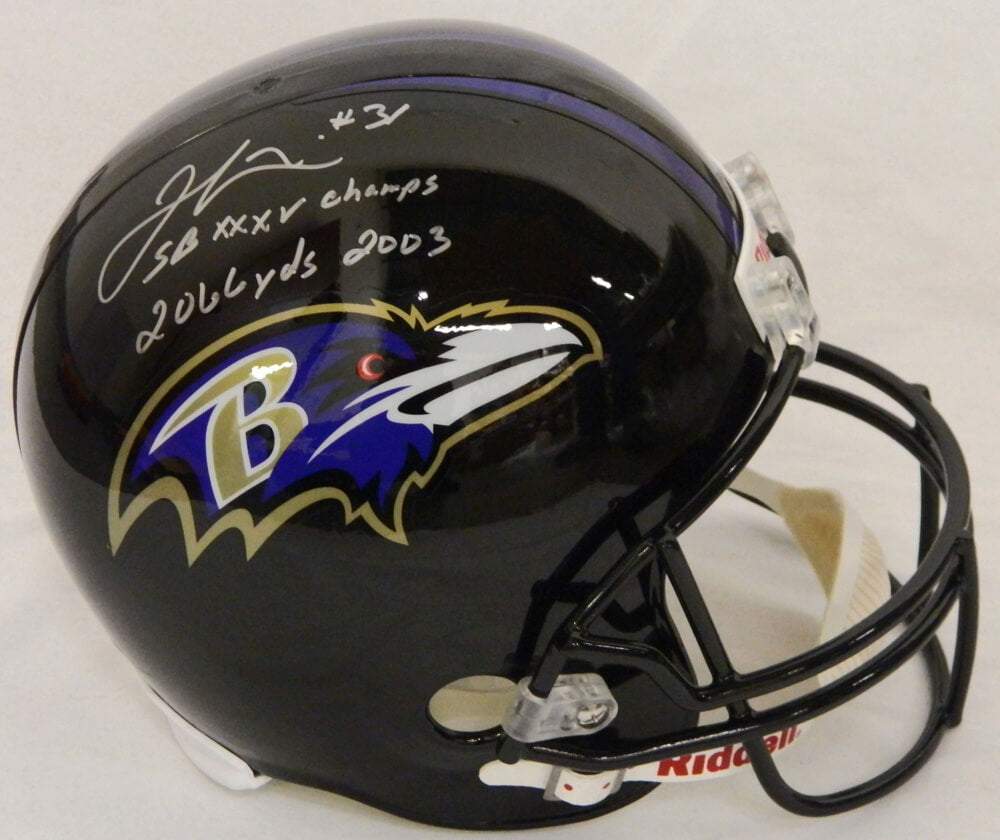 Jamal Lewis Signed Ravens Riddell Full-Size Replica Helmet w/2 Inscriptions