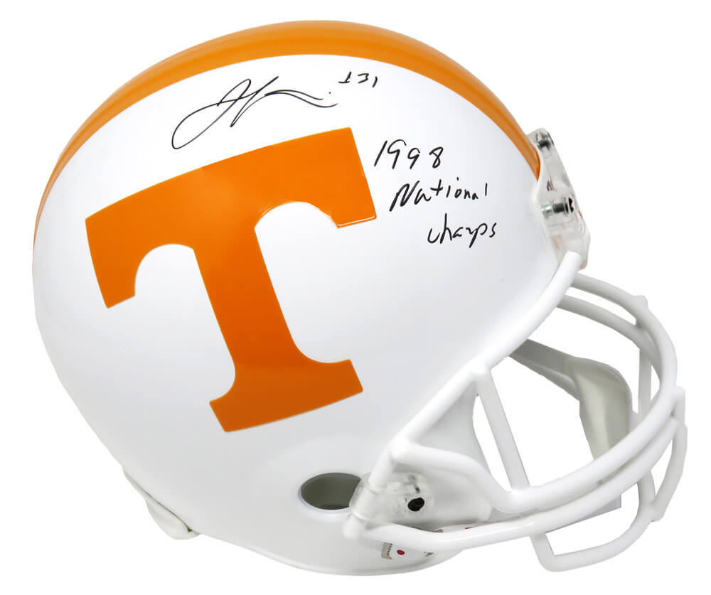 Jamal Lewis Signed Tennessee Volunteers Riddell Full-Size Replica Helmet w/98 National Champs