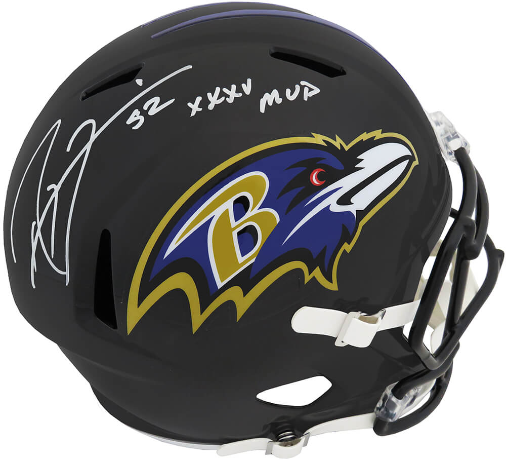 Ray Lewis Signed Baltimore Ravens Riddell Full Size Speed Replica Helmet w/SB XXXV MVP