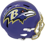 Ray Lewis Signed Baltimore Ravens FLASH Riddell Full Size Speed Replica Helmet