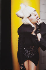 Lady Gaga Magazine Photoshoot Worn Faux Snake Skin Graffiti Style Corset