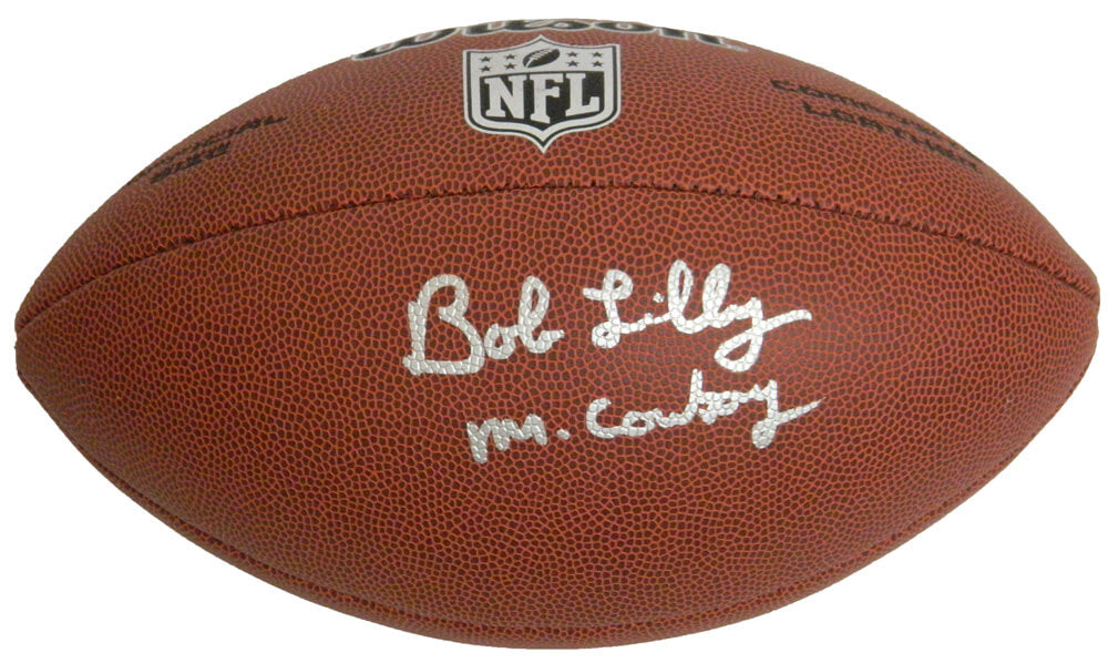 Bob Lilly Signed Wilson Limited NFL Full Size Football w/Mr Cowboy