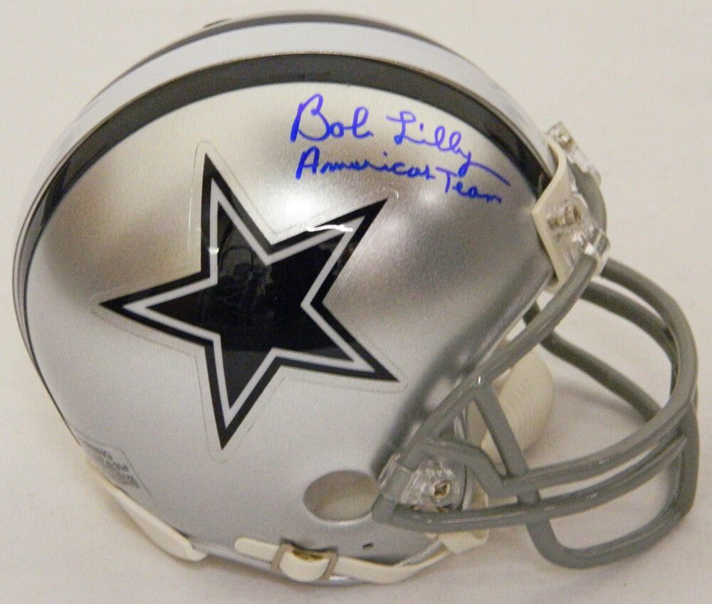 Bob Lilly Signed Cowboys Riddell Mini Helmet w/America's Team