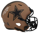 Bob Lilly Signed Dallas Cowboys SALUTE 2023 Riddell Full Size Speed Replica Helmet w/HOF'80