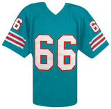 Larry Little Signed Teal Throwback Custom Football Jersey w/HOF'93