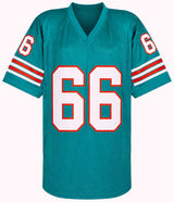 Larry Little Signed Teal T/B Custom Football Jersey w/HOF'93