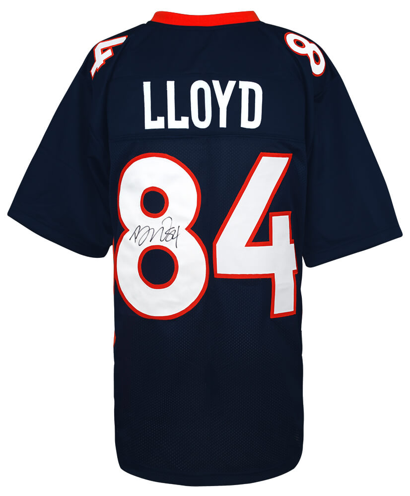 Brandon Lloyd Signed Navy & Orange Custom Football Jersey