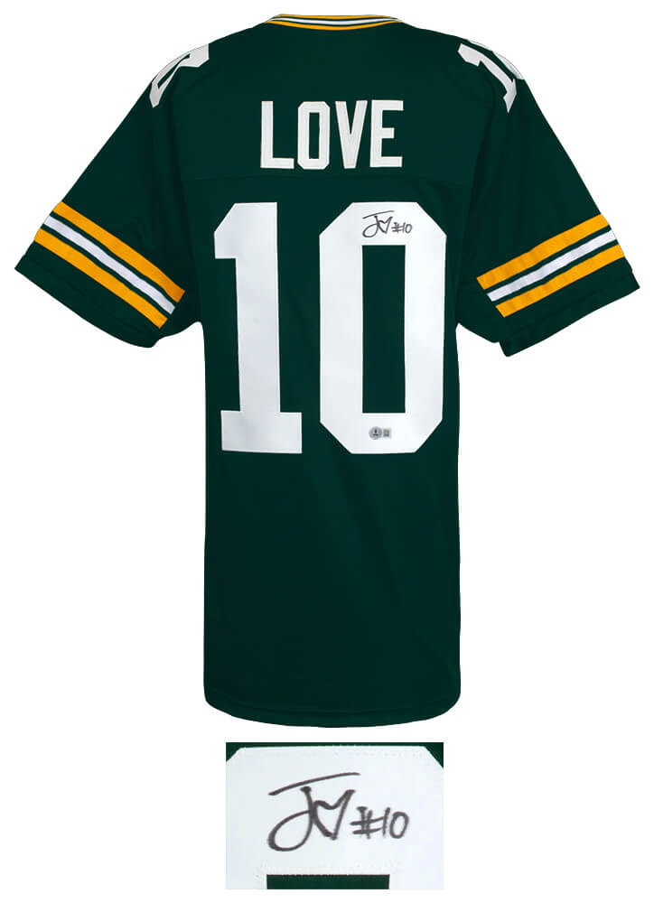 Jordan Love Signed Green Custom Football Jersey - (Beckett)