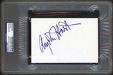 The Addams Family Anjelica Huston Authentic Signed 4x6 Index Card BAS Slabbed