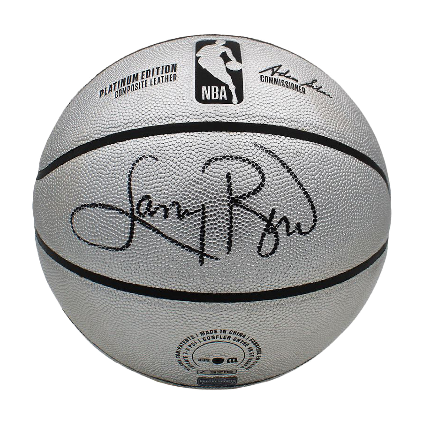 Larry Bird Autographed Wilson Platinum Basketball - JSA