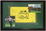 Tiger Woods / Jack Nicklaus Autographed Framed 2005 Masters Flag UDA LE 100