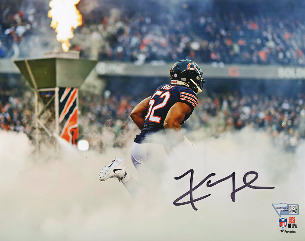 Khalil Mack Signed Chicago Bears Smoke 8x10 Photo (Fanatics)