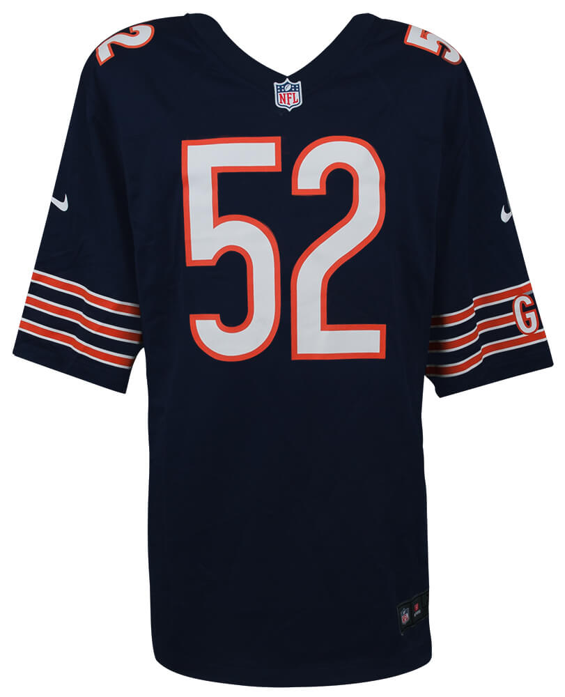 Khalil Mack Signed Chicago Bears Nike Navy Replica Football Jersey (Fanatics)