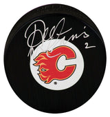 Al MacInnis Signed Calgary Flames Medium Logo Hockey Puck