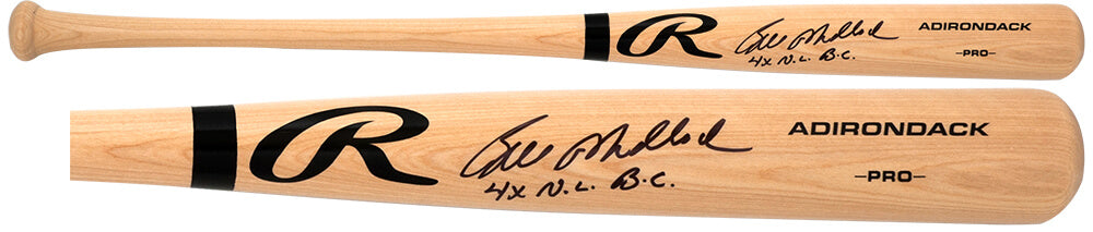 Bill Madlock Signed Rawlings Pro Blonde Baseball Bat w/4x NL BC