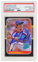 Greg Maddux Signed Chicago Cubs 1987 Donruss Rated Rookie Card #36 - (PSA/DNA Encapsulated)