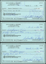 Sal Maglie Autographed 3x6 Check Brooklyn Dodgers, New York Yankees Lot Of 30 SKU #147841