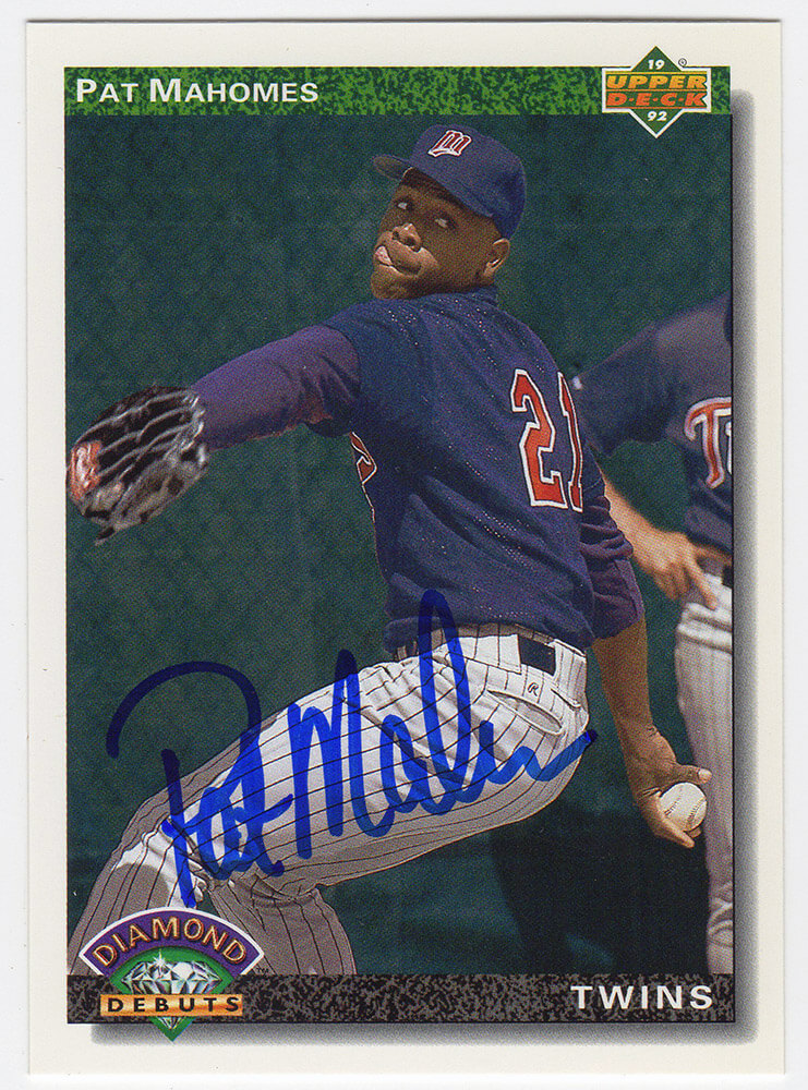 Pat (Patrick) Mahomes Sr. Signed Minnesota Twins 1992 Upper Deck Rookie Baseball Card #776