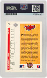 Pat (Patrick) Mahomes Sr. Signed Twins 1992 Upper Deck Rookie Baseball Card #776 - (PSA Encapsulated)