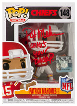 Pat (Patrick) Mahomes Sr. Signed Chiefs Patrick Mahomes NFL Funko Pop Doll #148 w/Who's Your Daddy?