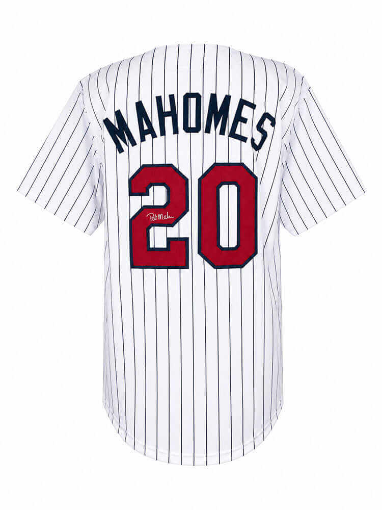 Pat (Patrick) Mahomes Sr. Signed White Pinstripe Custom Baseball Jersey