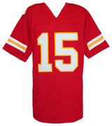 Pat (Patrick) Mahomes Sr. Signed Red Custom Football Jersey w/Who's Your Daddy?