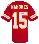 Pat (Patrick) Mahomes Sr. Signed Red Custom Football Jersey w/Who's Your Daddy?