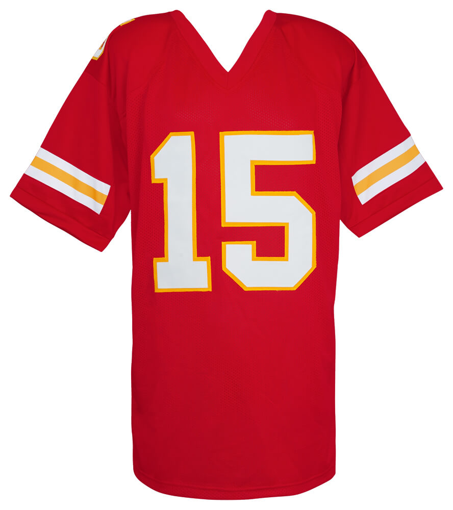 Pat (Patrick) Mahomes Sr. Signed Red Custom Football Jersey w/The Goatfather