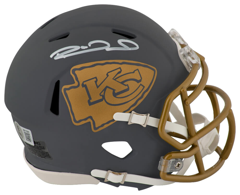 Patrick Mahomes Signed Kansas City Chiefs SLATE Riddell Speed Mini Helmet (Beckett)