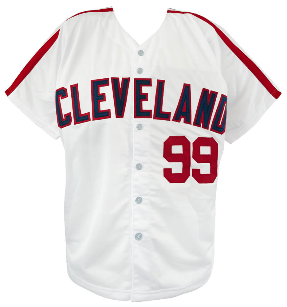 Charlie Sheen, Corbin Bernsen & Tom Berenger Signed White Custom Vaughn #99 Baseball Jersey