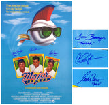 Charlie Sheen, Corbin Bernsen & Tom Berenger Signed Major League 27x40 Full Size Movie Poster w/Taylor, Dorn
