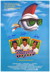 Charlie Sheen, Corbin Bernsen & Tom Berenger Signed Major League 27x40 Full Size Movie Poster w/Taylor, Dorn