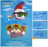 Charlie Sheen, Corbin Bernsen & Tom Berenger Signed Major League 27x40 Full Size Movie Poster w/Character Names